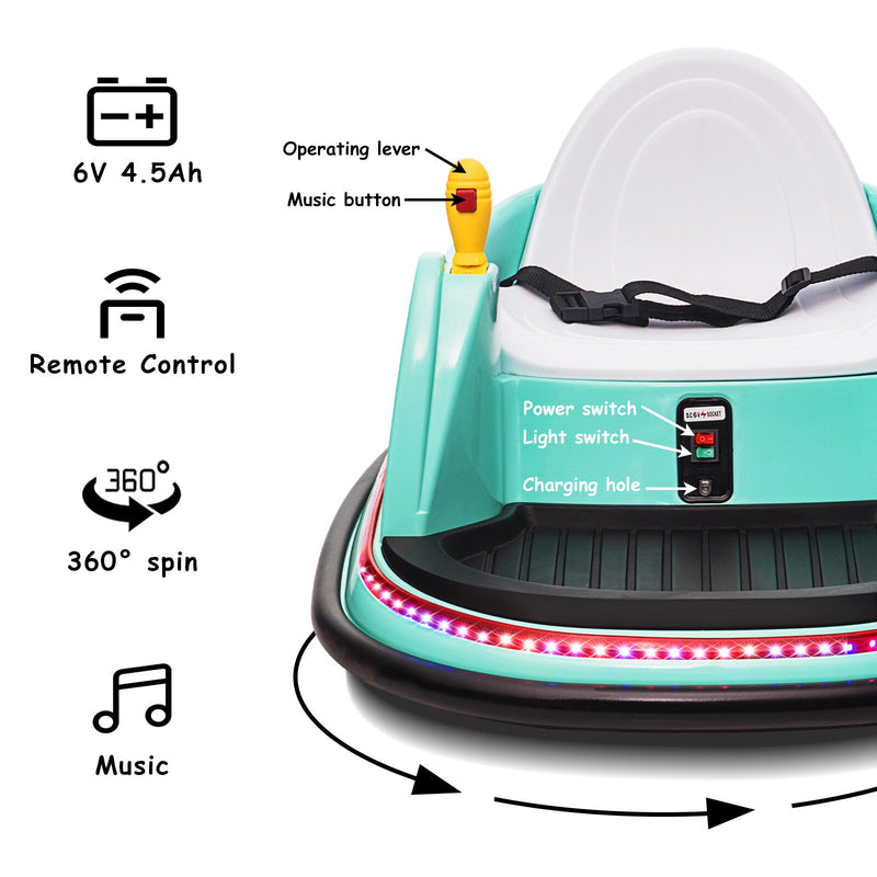 Load image into Gallery viewer, 6V Electric Ride-On Bumper Car with Remote Control for Kids and Toddlers
