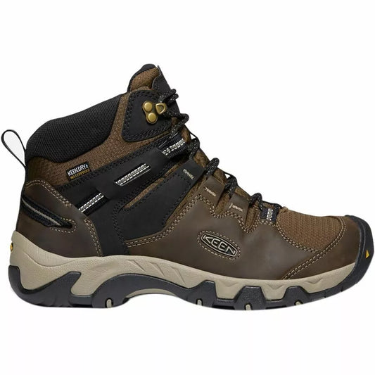 Men's Keen Steens Mid Waterproof, Canteen/Black, 9 D Medium - Skoutley Outdoors LLC