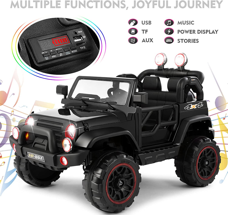 Load image into Gallery viewer, 2 Seater Electric Ride-on Truck with Car Cover and Parental Remote Control - 12V Kids Vehicle
