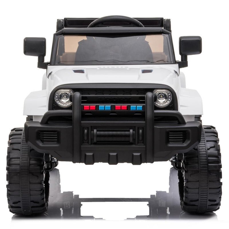 Load image into Gallery viewer, White 12V Electric Ride On Car for Kids with Music and Remote Control - 4 Wheels Fun Toy
