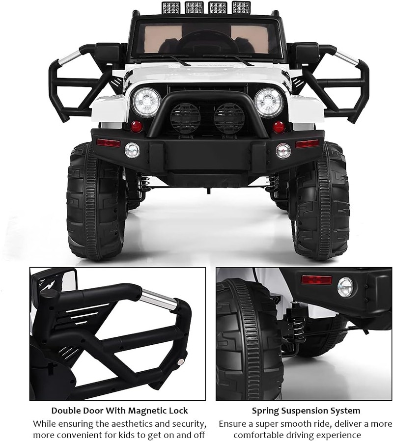 Load image into Gallery viewer, 12V Electric Jeep Ride-On Car with Parental Remote Control and MP3 Player for Kids
