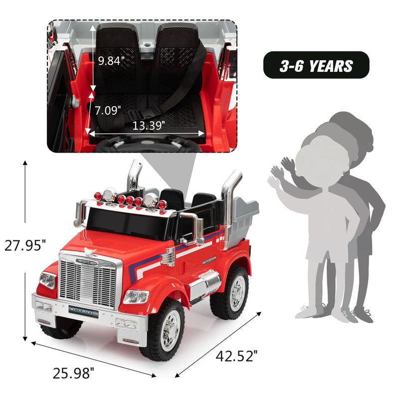 Load image into Gallery viewer, 12V Kids Electric Ride On Toy Truck with Music and Remote Control
