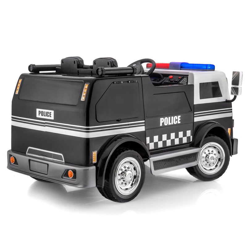 Load image into Gallery viewer, SUPERtrax® Large Truck Emergency Children&#39;s Ride On 4WD Law Enforcement Vehicle - Ebony.
