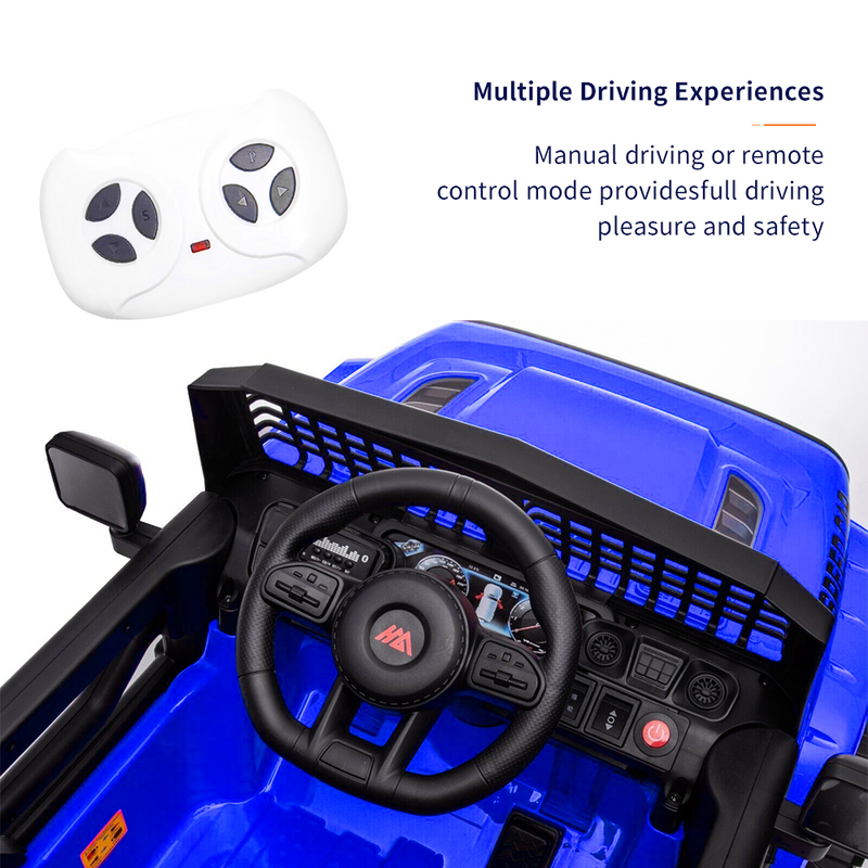 Load image into Gallery viewer, Blue Kids Electric Ride-On Car with Remote Control and MP3 Player
