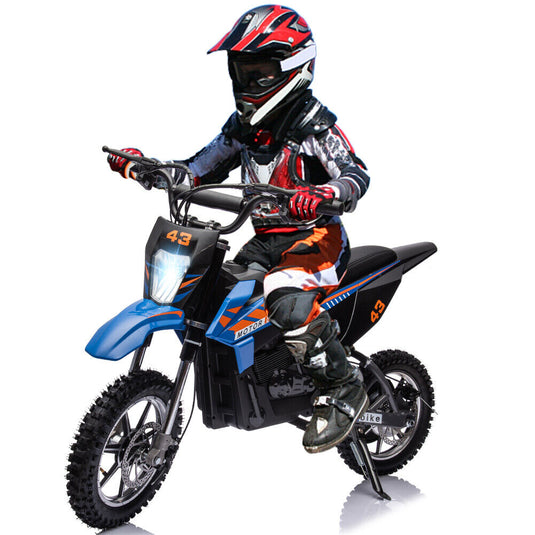 350W/500W Electric Dirt Bike for Kids with Variable Speed and LED Lights - 36V