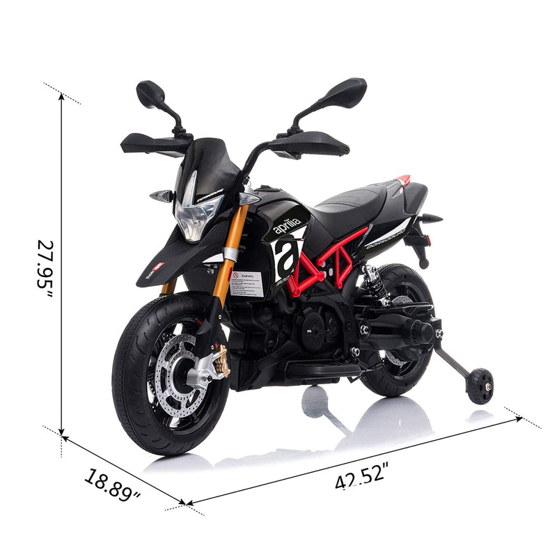 Load image into Gallery viewer, TOBBI Aprilia Motorcycle Ride-On for Kids 3+ Years - Black
