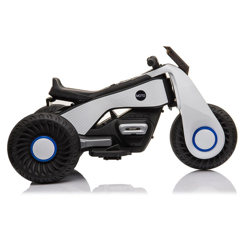 Load image into Gallery viewer, 3-Wheel Double Drive Electric Motorcycle for Kids in White
