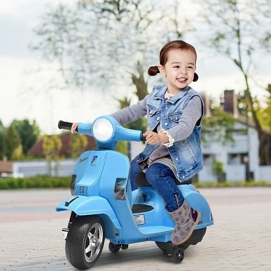 Load image into Gallery viewer, 6V Kids Vespa Scooter Motorcycle for Toddlers in Dark Blue
