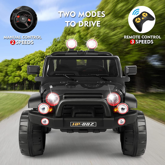 2 Seater Electric Ride-on Truck with Car Cover and Parental Remote Control - 12V Kids Vehicle