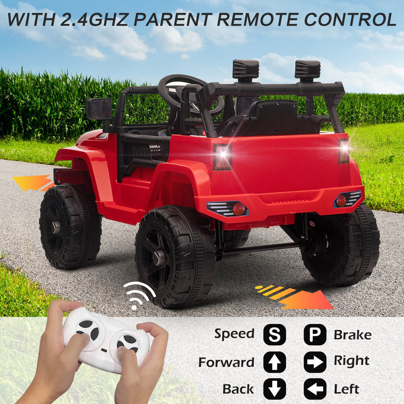 Load image into Gallery viewer, 12V Kids Ride-On Truck with Remote Control, Power Wheels, and LED Lights
