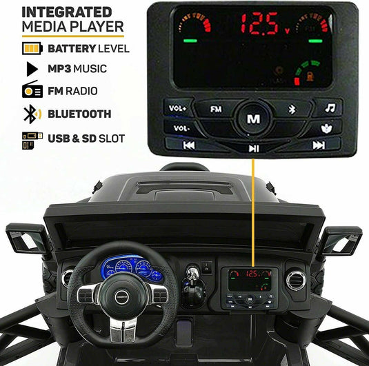 2023 12V Children's Jeep Dual-Seater Ride On Kids Vehicle Truck with Remote Control, 3 Gears, Melodies.