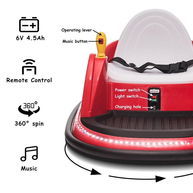 Load image into Gallery viewer, 6V Electric Ride-On Bumper Car with Remote Control for Kids and Toddlers
