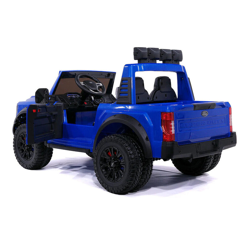 Load image into Gallery viewer, 24V FORD F450 SPECIAL EDITION CHILDREN&#39;S RIDE-ON TRUCK TOY 2 SEATS ILLUMINATED WITH REMOTE CONTROL-BLUE
