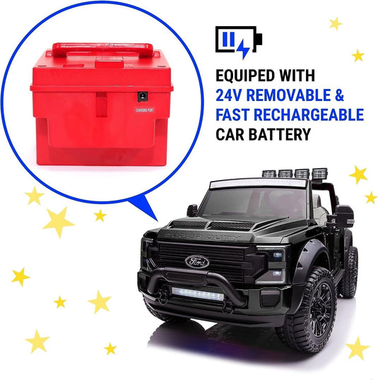 2023 Ford F450 24v 2 Seater Children's Electric Ride-On Truck with Interchangeable Battery