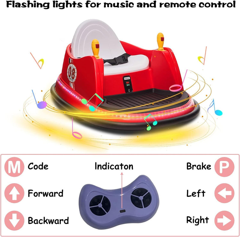 Load image into Gallery viewer, 6V Electric Ride-On Bumper Car with Remote Control for Kids and Toddlers
