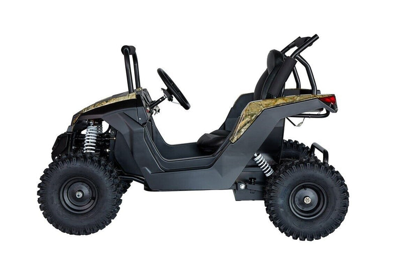 Load image into Gallery viewer, 48V 1000W Black Kids Electric UTV - Single Seat Brushless Roll Cage - Three Speed Capability
