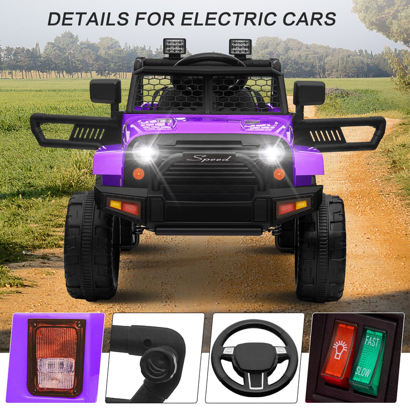 Load image into Gallery viewer, 12V Kids Ride-On Truck with Remote Control, Power Wheels, and LED Lights

