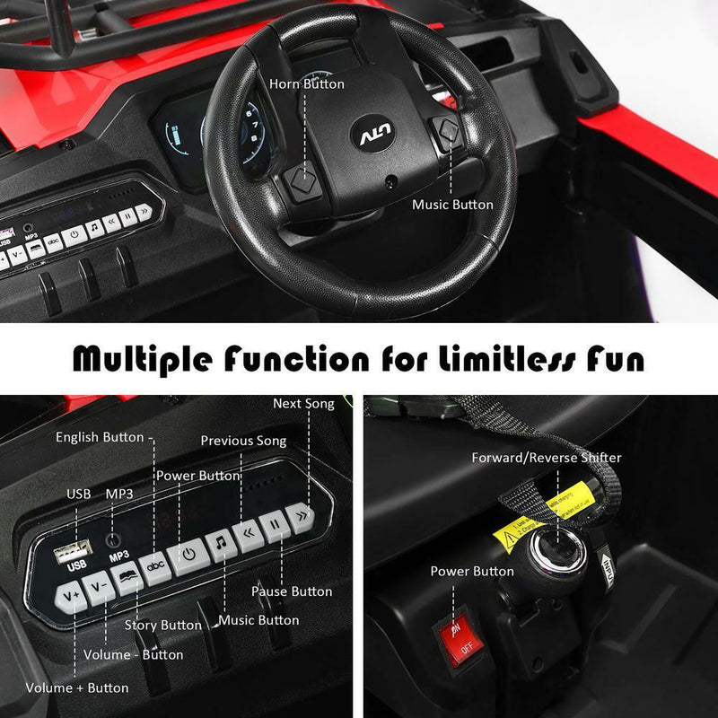 Load image into Gallery viewer, 12V Children&#39;s Ride-On Electric Off-Road UTV Truck with Remote Control, Music Player, and LED Lights
