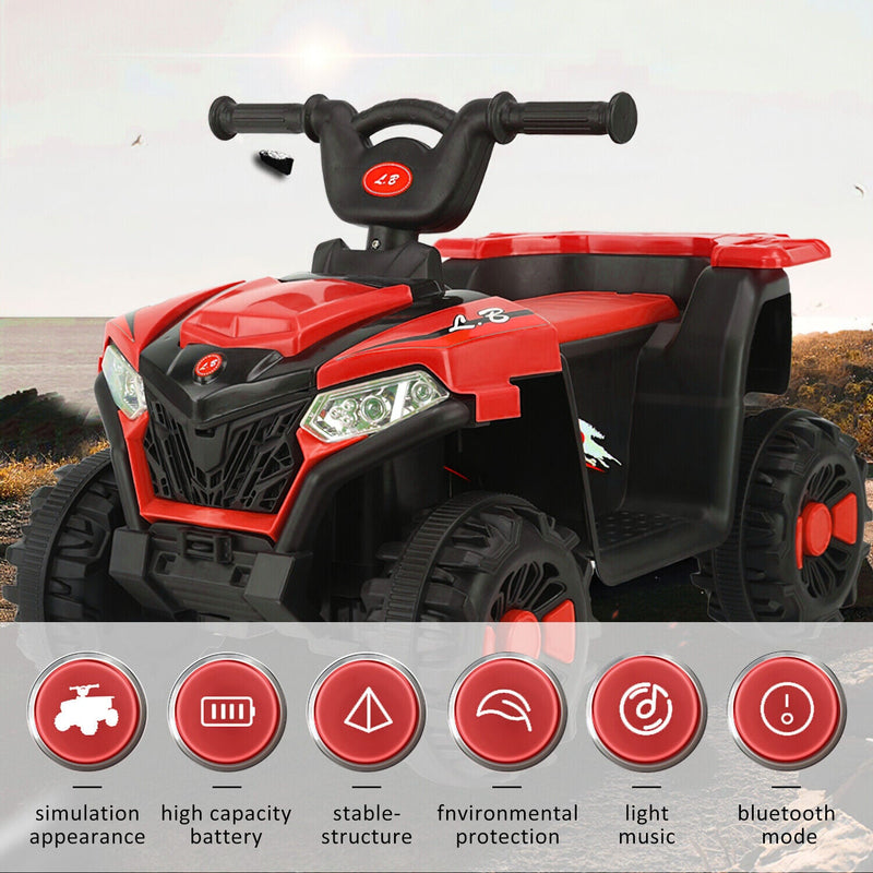 Load image into Gallery viewer, Electric ATV Ride-On Car with MP3 Player and LED Lights - 6V Battery Powered, 4-Wheeled Beach Cruiser
