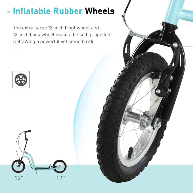 Load image into Gallery viewer, Youth Scooter with 12-Inch Inflatable Front Wheel and Dual Front &amp; Rear Caliper Brakes

