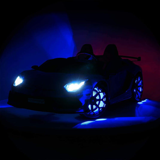 24V 2 SEATS AUTHENTIC LAMBORGHINI AVENTADOR SVJ CHILDREN'S RIDE-ON SPORTS VEHICLE, ILLUMINATION + REMOTE CONTROL