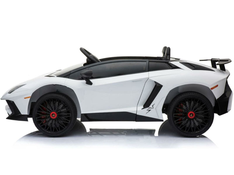 Load image into Gallery viewer, 12v White Lamborghini Electric Ride-On Car for Kids with Remote Control
