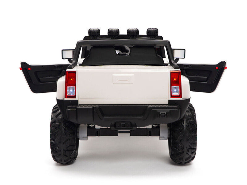 Load image into Gallery viewer, 12V Children&#39;s White HumStyle Truck Ride On with Remote Control
