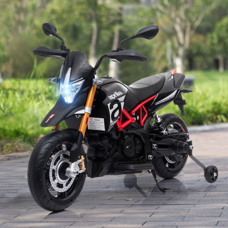 Load image into Gallery viewer, TOBBI 12V Aprilia Licensed Electric Ride-On Motorcycle for Kids with Training Wheels
