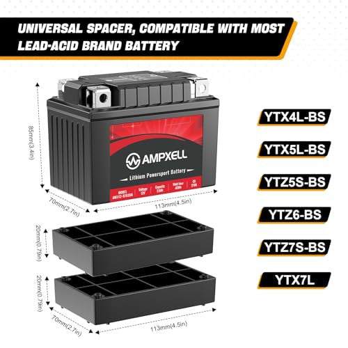 Load image into Gallery viewer, 12V 210A 3.5Ah Lithium Motorcycle Replacement Battery YTX5L-BS YTZ7S-BS Compatible
