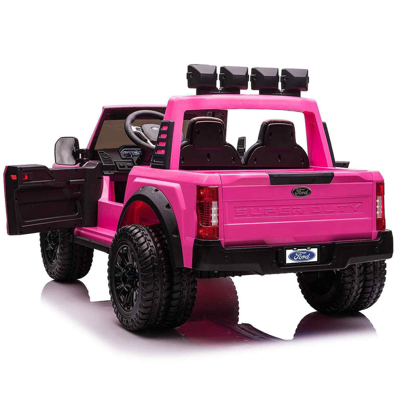Load image into Gallery viewer, Custom Edition Pink 24V FORD F450 Ride-On Car Truck for Kids with 2 Seats, Remote Control, and LED Lights
