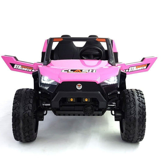 Pink 24V Children's Ride on Car 4×4 UTV Buggy with 2 Seats, Remote Control, and Bluetooth Connectivity