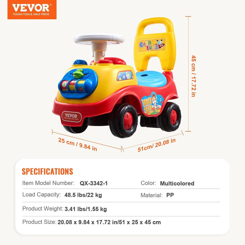 Load image into Gallery viewer, Toddler Ride-On Push Car with Music and Steering Wheel for Ages 1-3

