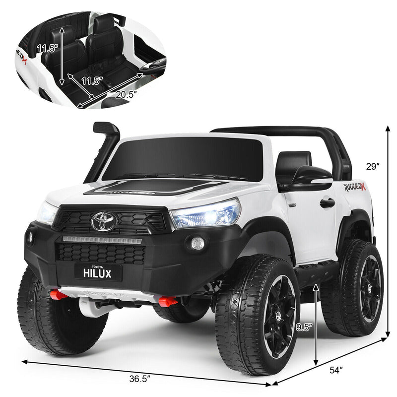 Load image into Gallery viewer, 2x12V Authorized Toyota Hilux Ride On Truck Car 2-Passenger 4WD with Remote Control
