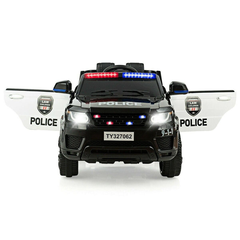 Load image into Gallery viewer, 12V Electric Police Car for Kids with Rechargeable Battery, Music and Bluetooth Sounds
