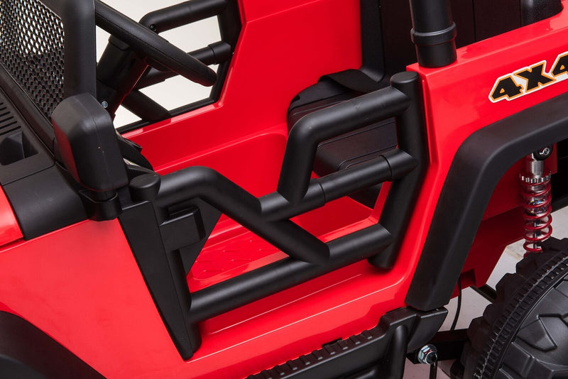 Load image into Gallery viewer, JEEP Dual Control Kids Electric Ride-On Car with Foot Pedal, LED Lights, Music Player, USB, Bluetooth
