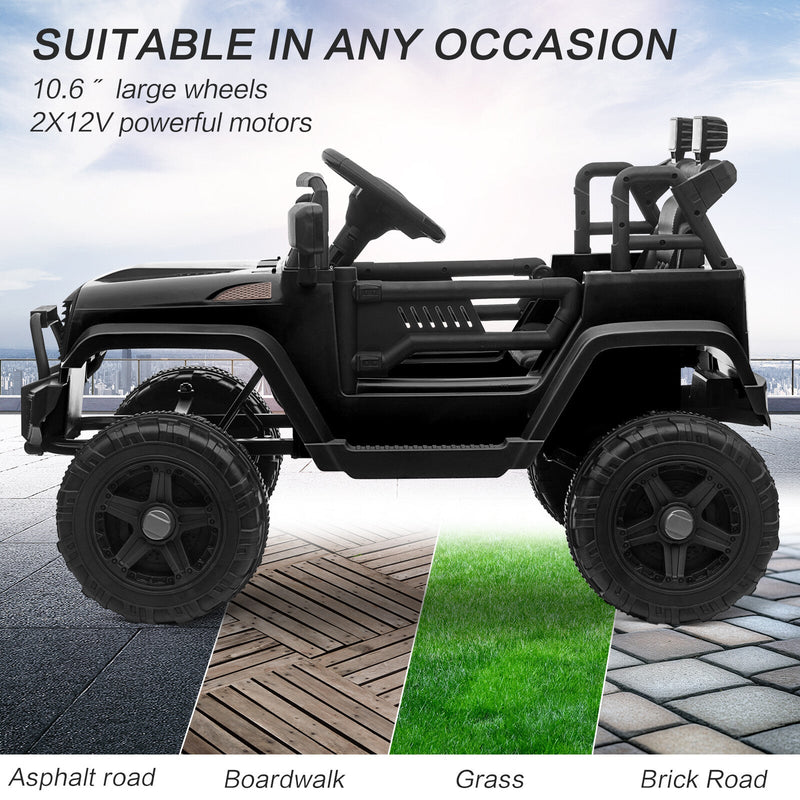 Load image into Gallery viewer, 12V Kids Ride-On Truck with Remote Control, Power Wheels, and LED Lights
