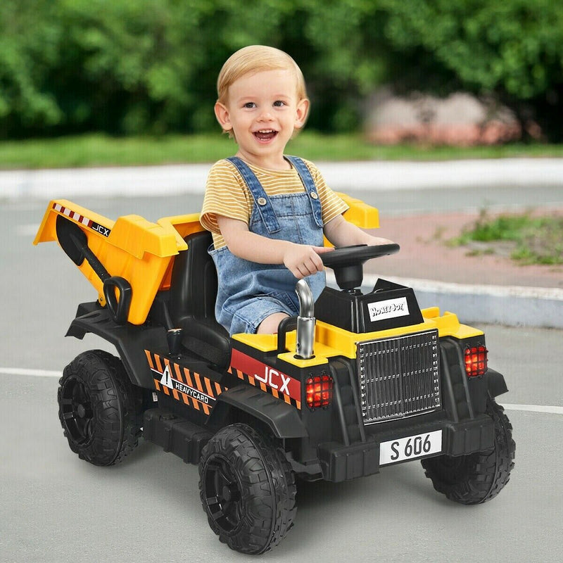 Load image into Gallery viewer, Electric Dump Truck Ride-On Toy for Kids - Perfect Gift for Construction Enthusiasts!

