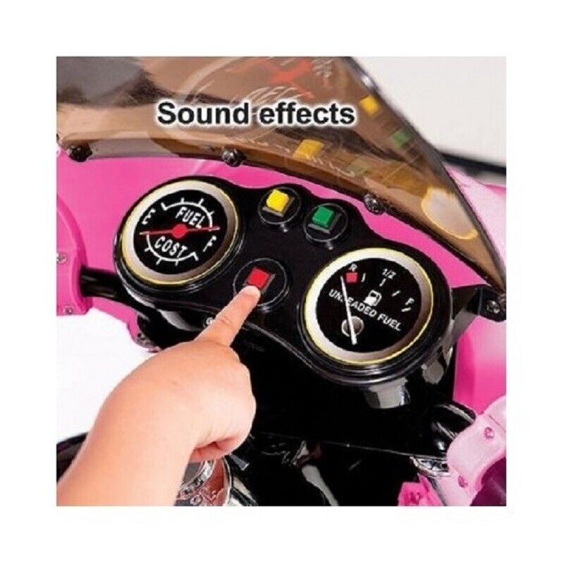 Load image into Gallery viewer, 12V Pink Electric Police Motorcycle Toy for Kids - Battery Powered Ride-On Bike
