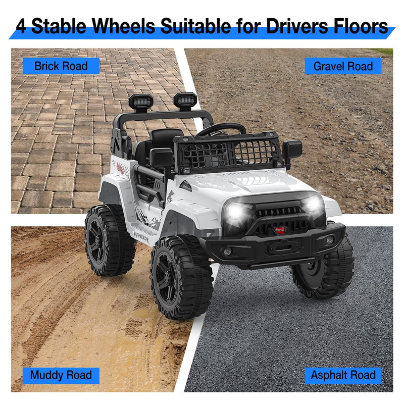 Load image into Gallery viewer, 12V Kids Ride-On Truck with Parent Remote Control, LED Lights, AUX Port, and Dual Speakers
