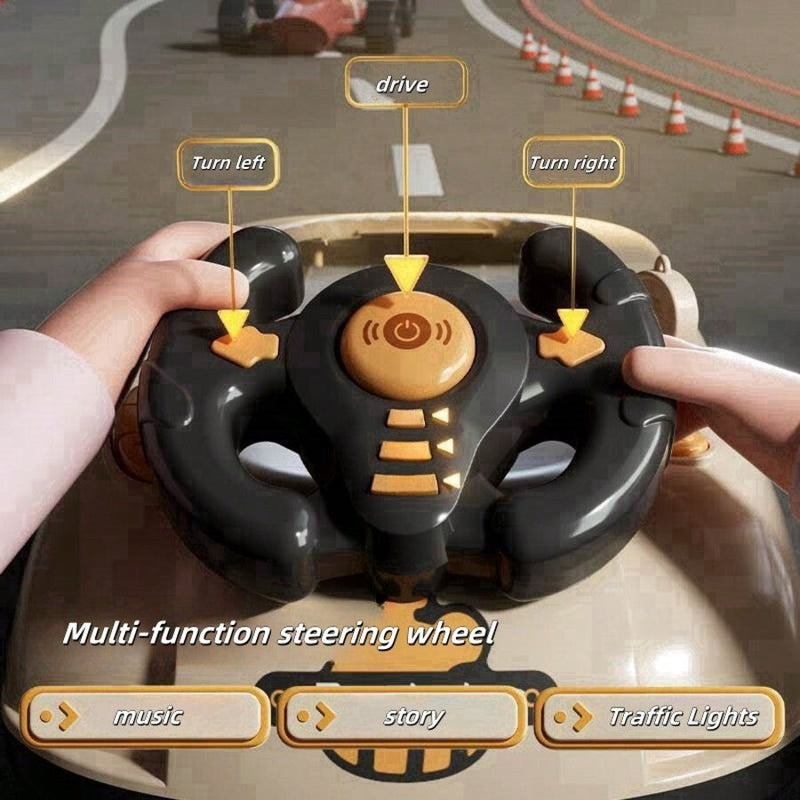 Load image into Gallery viewer, Racing Adventure Musical Steering Wheel Toy Car for Kids Driving Game

