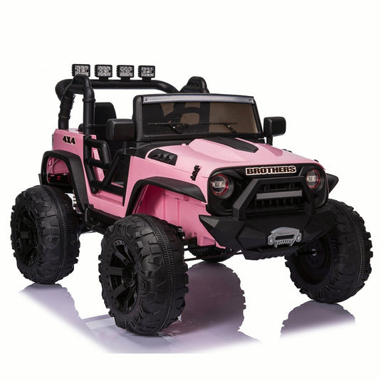 24V Battery-Powered Kids Ride On Truck with Trailer and RC Control - 3 Speeds, Camo Design