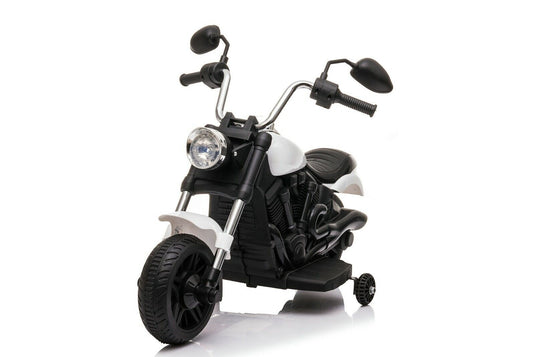 Kids Ride-On Harley Chopper Style Bike with Safety Training Wheels and 6V Battery