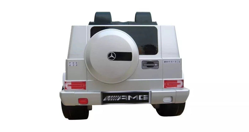 Load image into Gallery viewer, Kid Motorz 12V Mercedes Benz G55 Dual Seater Electric Ride-On Car in Silver Finish
