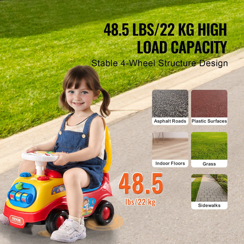 Load image into Gallery viewer, Toddler Ride-On Push Car with Music and Steering Wheel for Ages 1-3
