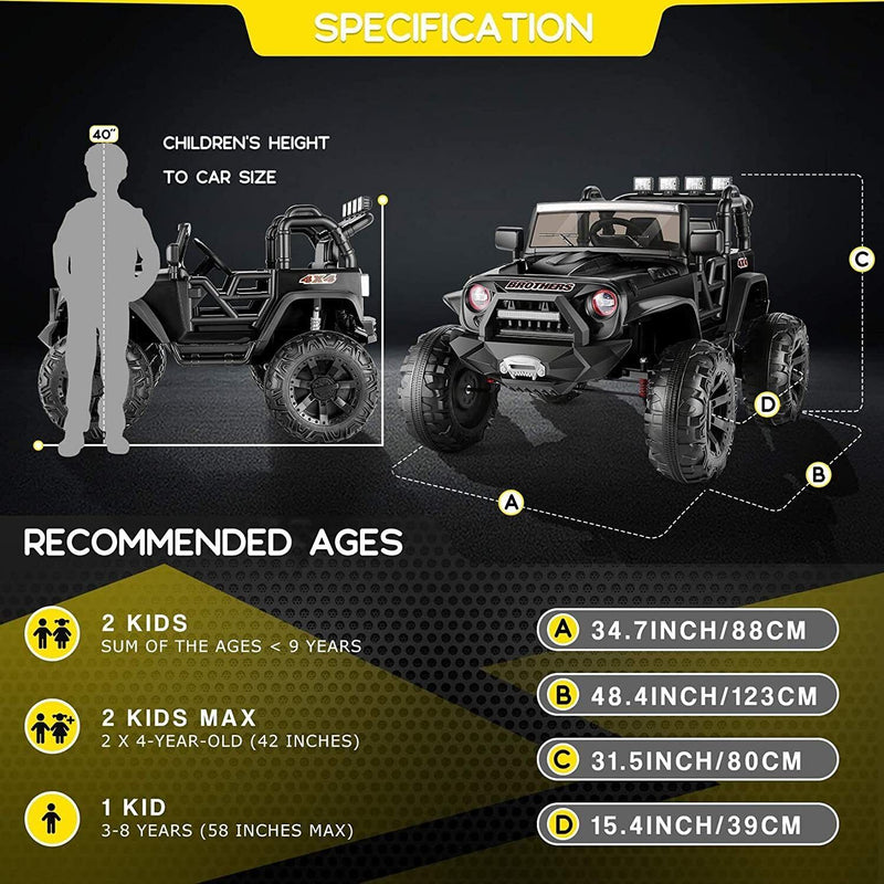 Load image into Gallery viewer, 12V&amp;24V Electric Ride-On Car for Kids: ATV Truck for Ages 3-8
