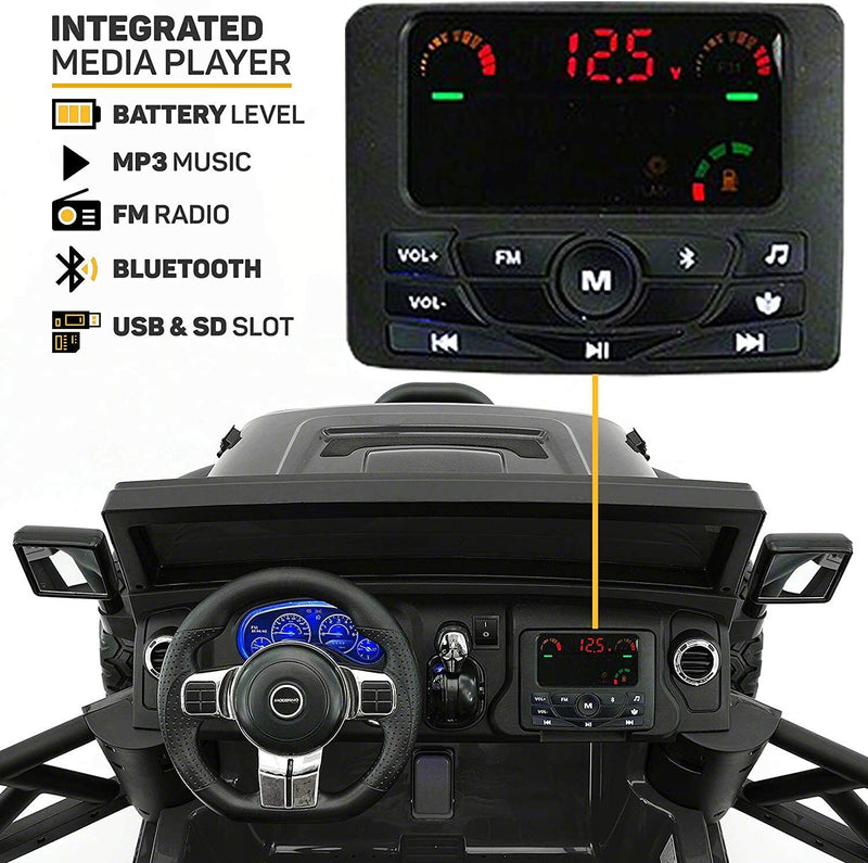 Load image into Gallery viewer, 12V 2 Seater Children&#39;s Ride-On Jeep Truck - 2 High-Performance Motors, Illumination, Rubber Wheels + Remote Control
