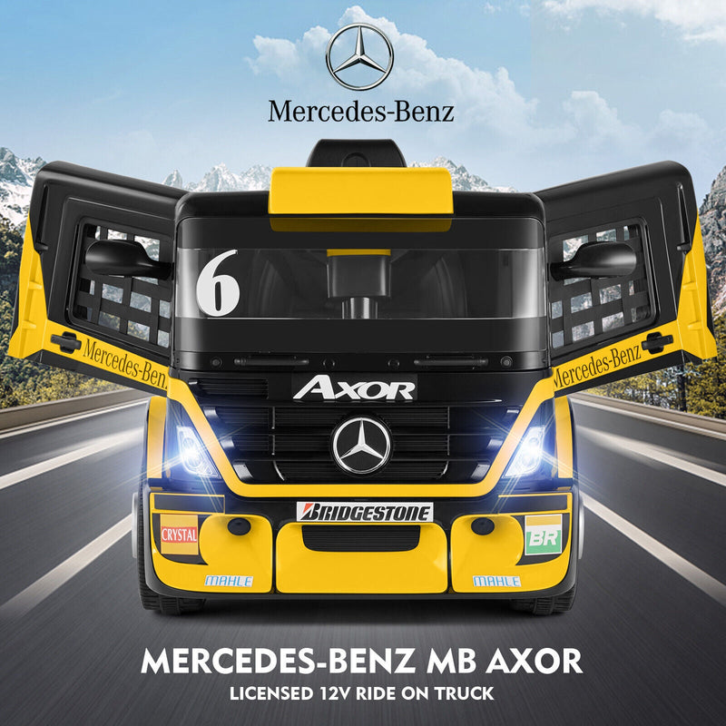 Load image into Gallery viewer, 12V10AH Battery-Powered Ride On Truck with Swing Trailer and RC Control for Kids - MP3 Compatible, 6 Wheels
