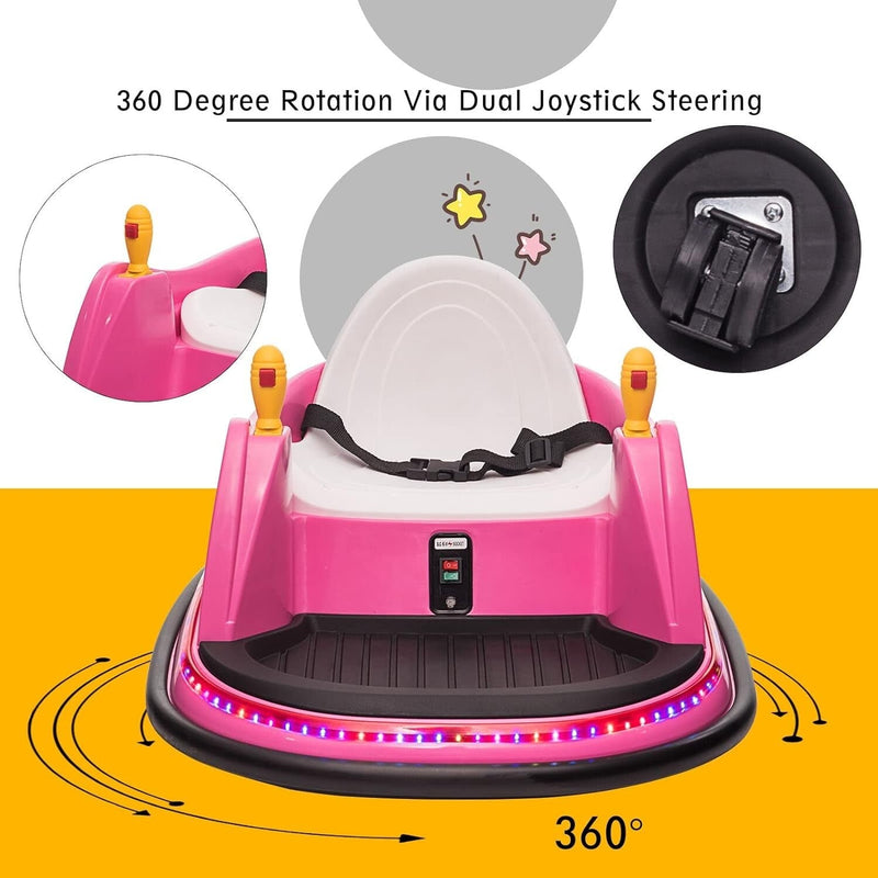 Load image into Gallery viewer, 12V Electric Kids Ride-On Bumper Car with Remote Control and 360° Spin for Toddlers
