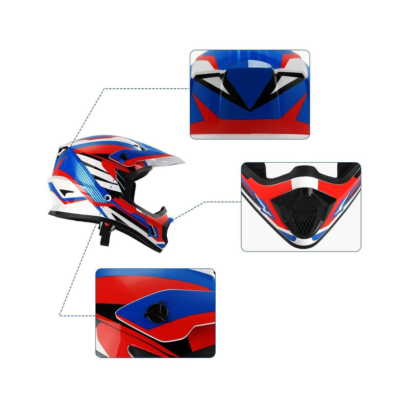 Load image into Gallery viewer, Youth Kids Motocross Offroad Street Dirt Bike Helmet for Motorcycle and ATV
