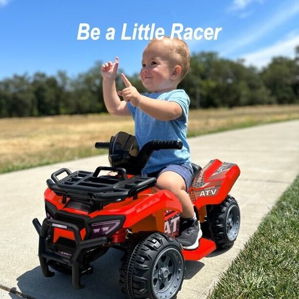 Load image into Gallery viewer, Red 6V Electric Four-Wheeler Ride on Toy for Toddlers - Perfect for Little Adventurers!
